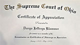 Certificate of Appreciation